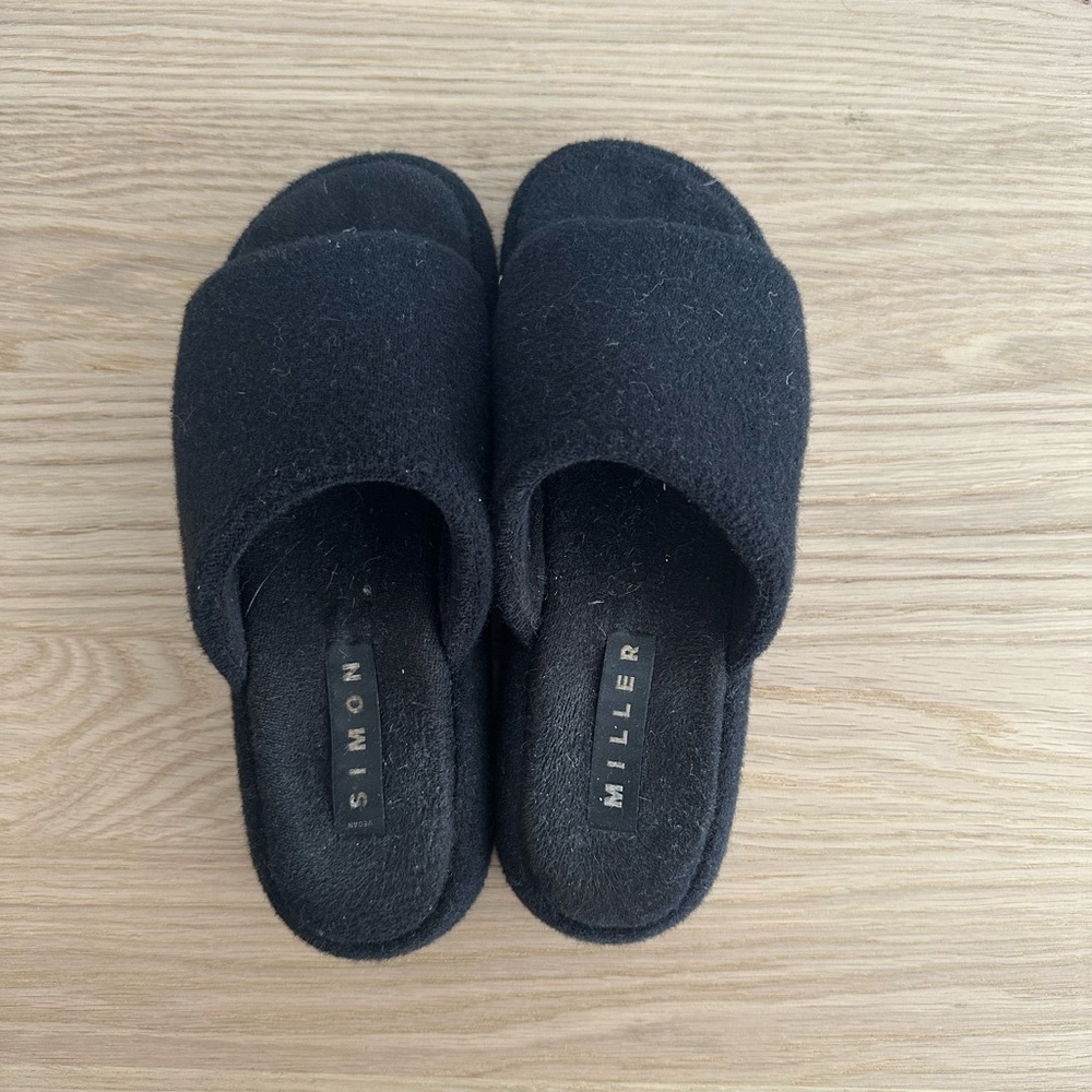 Black Simon Miller Terry Pool Slides - image 4